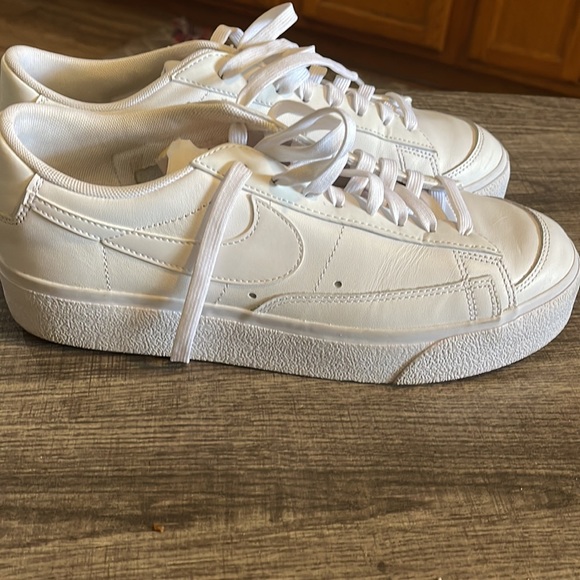 Nike Shoes - Women's  White Nike Blazer Low Platform Size 10